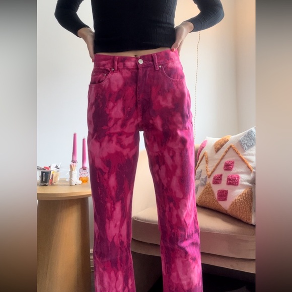 Pink Tie Dye Jeans - Picture 2 of 3